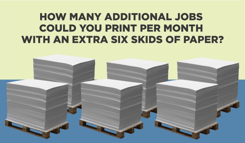 Commercial Printers who use LithoFlash save at least six skids of paper per month